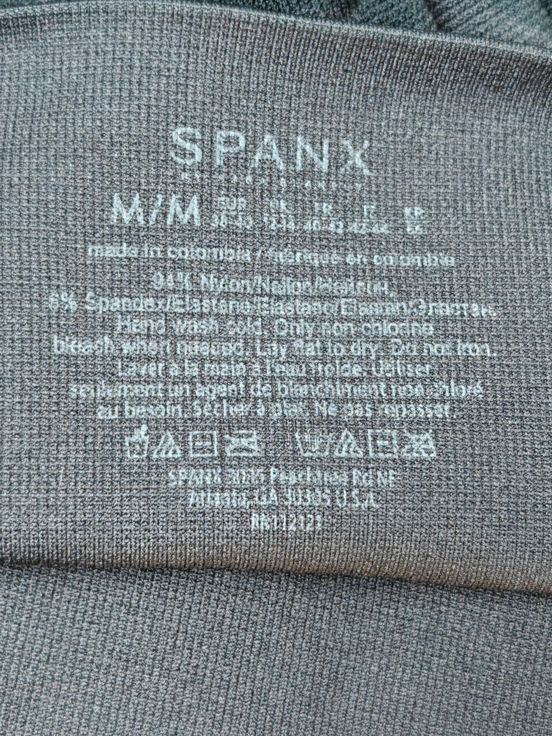 Womens Spanx Leggings Black Camo Size M