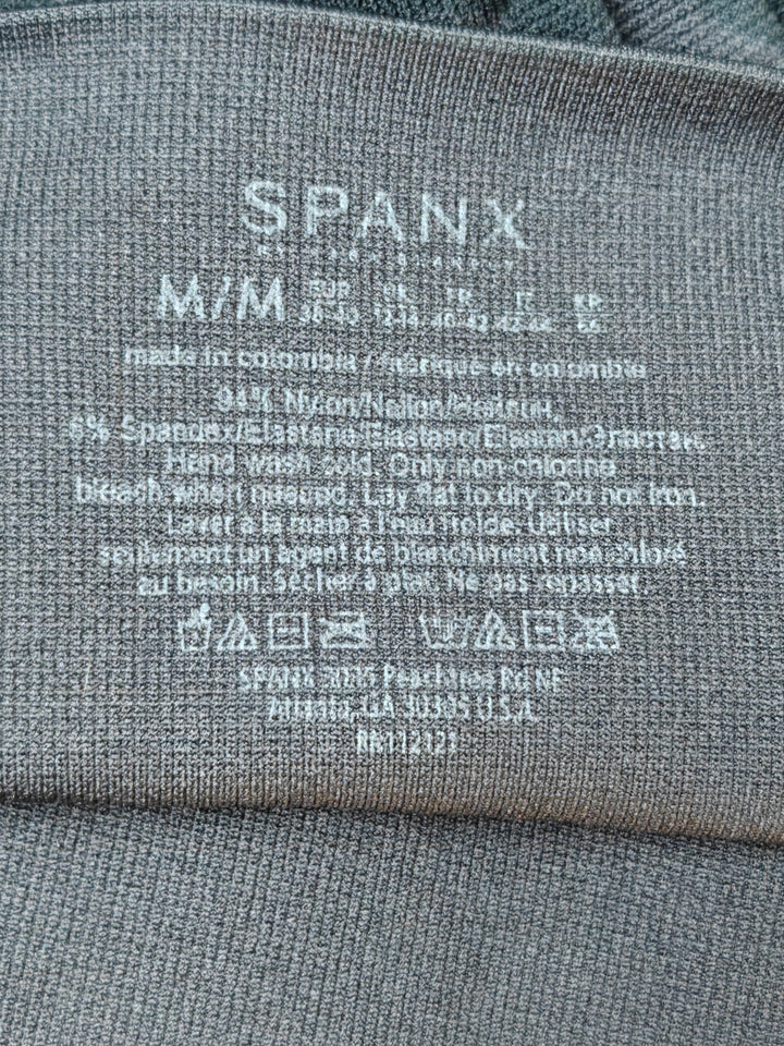 Womens Spanx Leggings Black Camo Size M