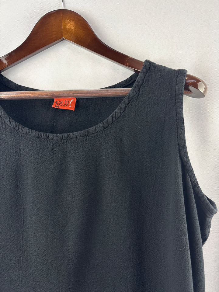 Women’s Oh My Gauze! XXL Black Sleeveless Blouse