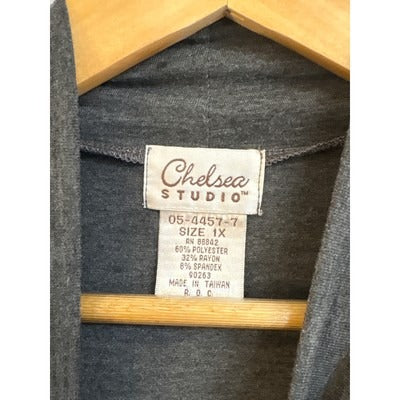 Women’s Chelsea Studio Grey Mock Neck Dress Size 1X