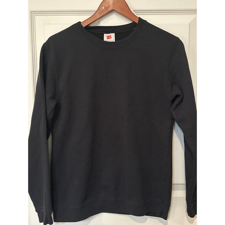 Hanes EcoSmart Youth Black Sweatshirt XL Cotton & Polyester