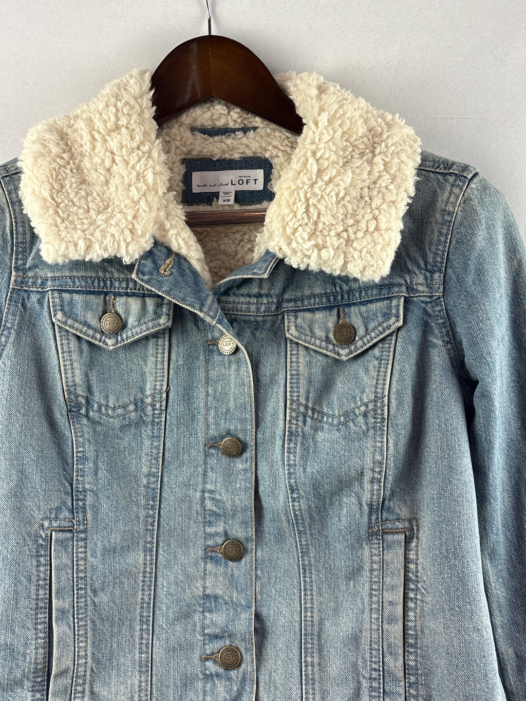 Women’s Ann Taylor Loft XS Light Blue Jean Jacket