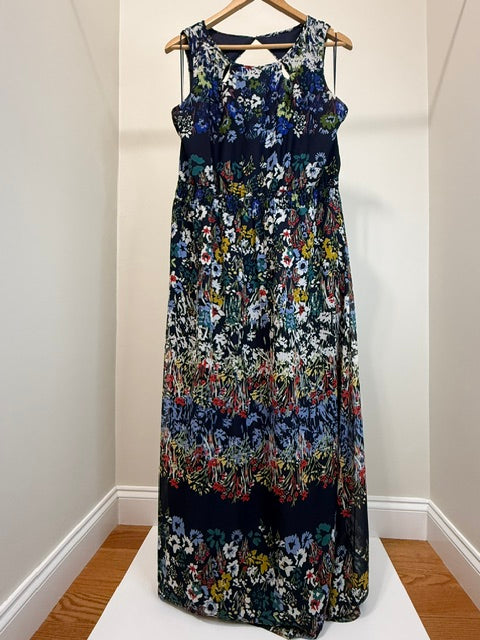 Gabby Skye Floral Cutout Maxi Dress Size 14