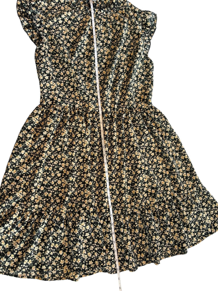 Cupshe Black Floral Ruffle Sleeve Women's Mini Dress Size M
