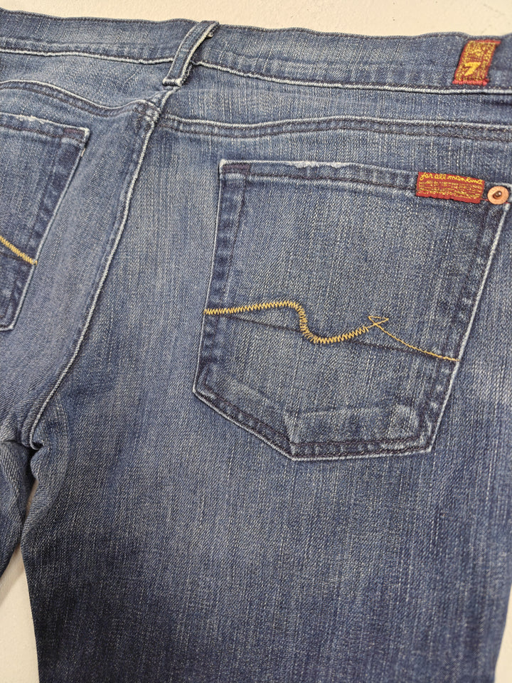Women 7 For All Mankind Bootcut Jeans Blue Size 31
