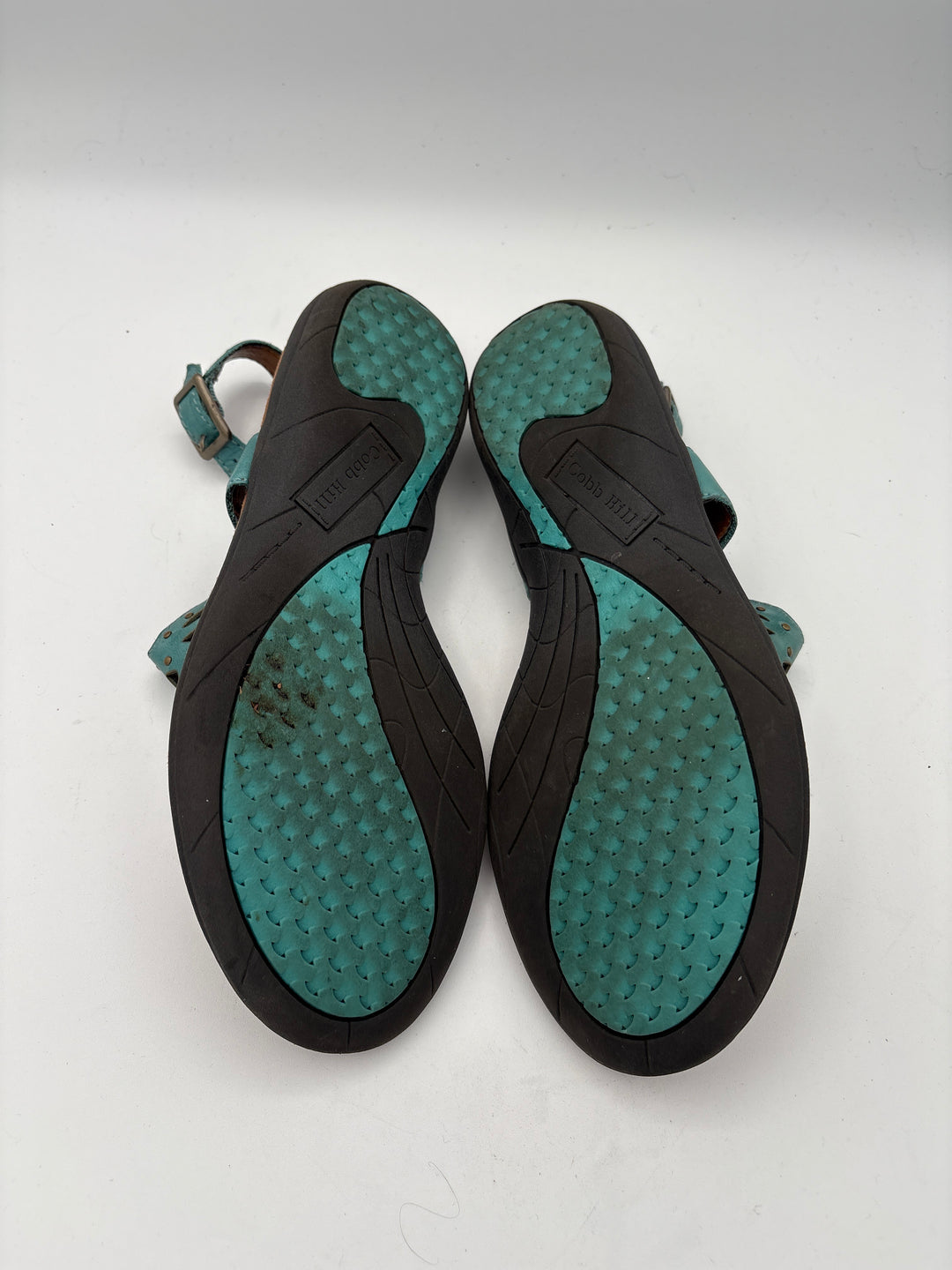 Women’s Colby Hill Size 8.5 Teal Leather Thong Sandals