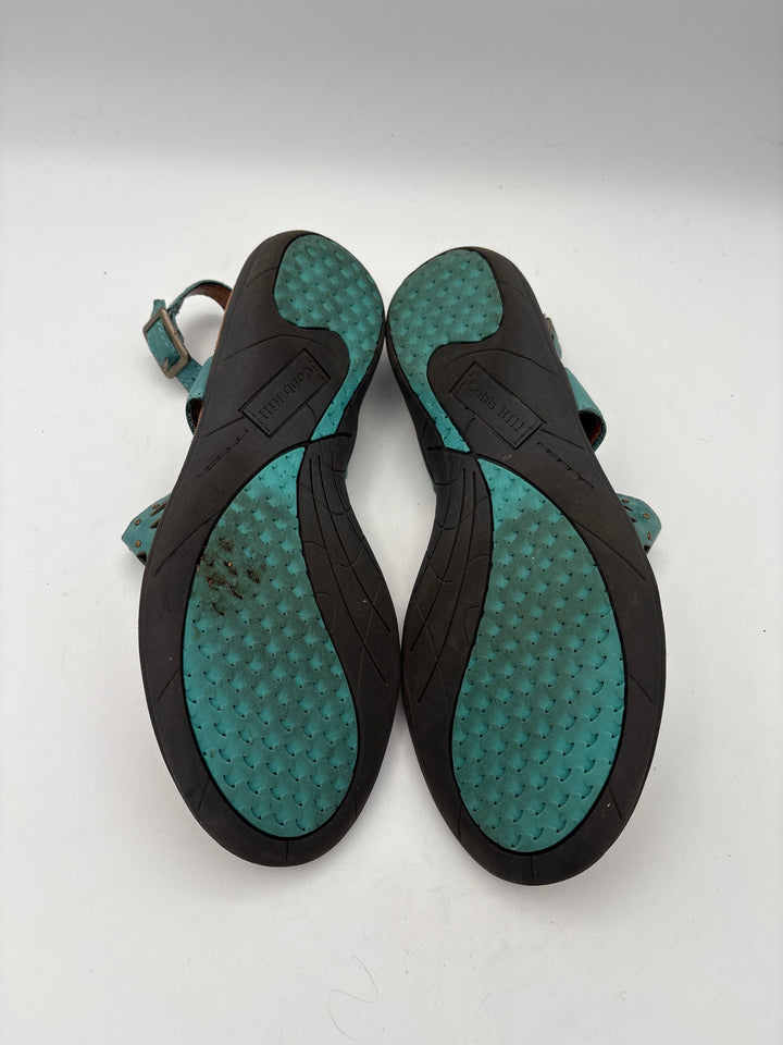 Women’s Colby Hill Size 8.5 Teal Leather Thong Sandals