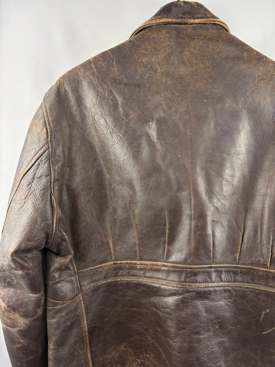 Men’s Admiral Byrd Large Vintage 1940’s-50’s Brown Leather Jacket
