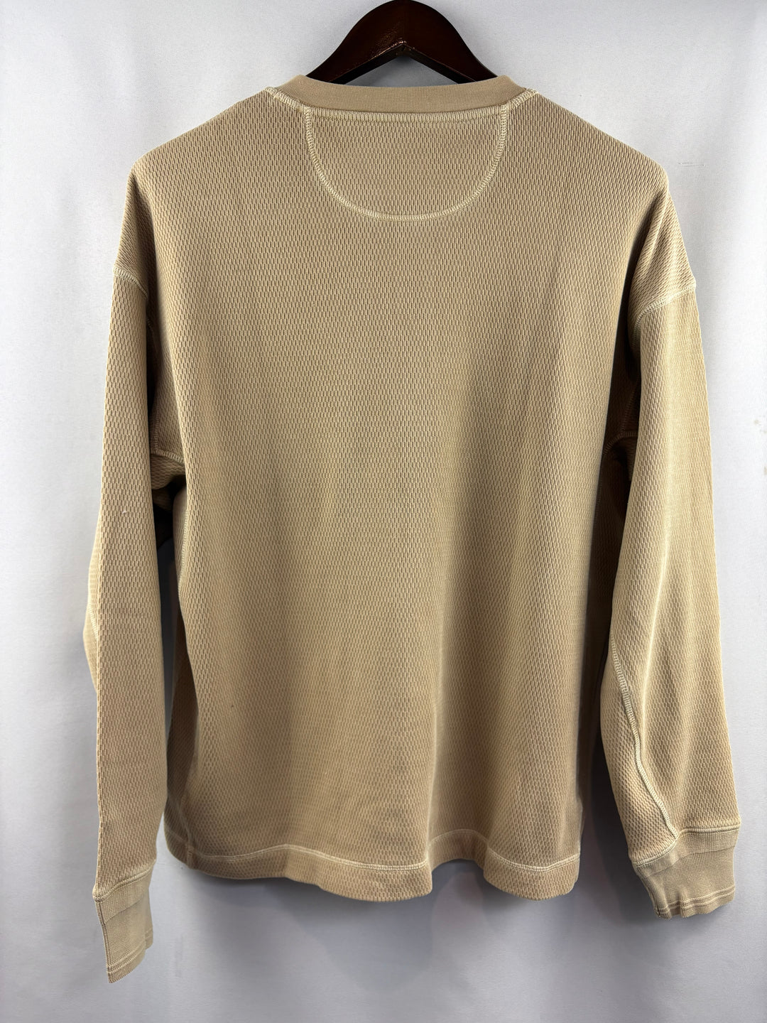 Men’s American Eagle Medium Beige Brown Long Sleeve Henley