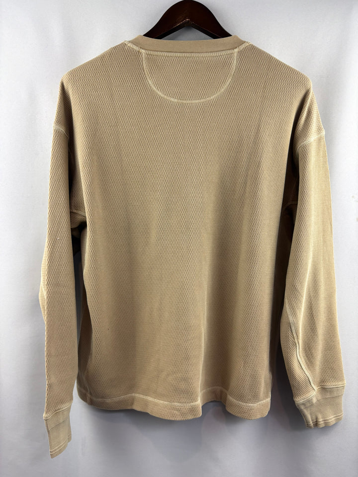 Men’s American Eagle Medium Beige Brown Long Sleeve Henley