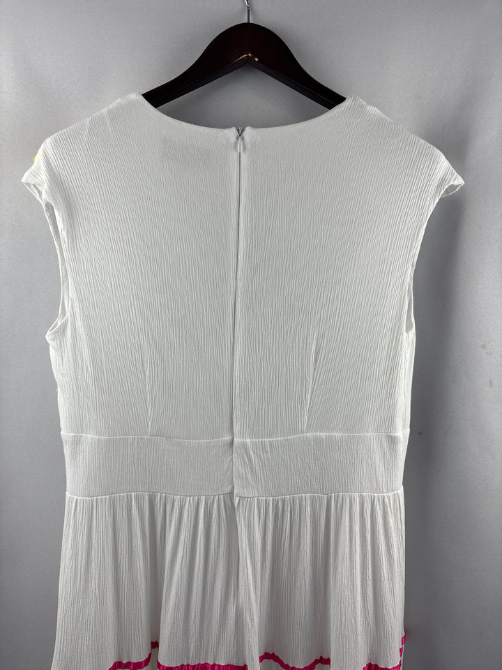 Women’s Alexia Admor Size 14 White Maxi Dress w/ Ribbon Detail