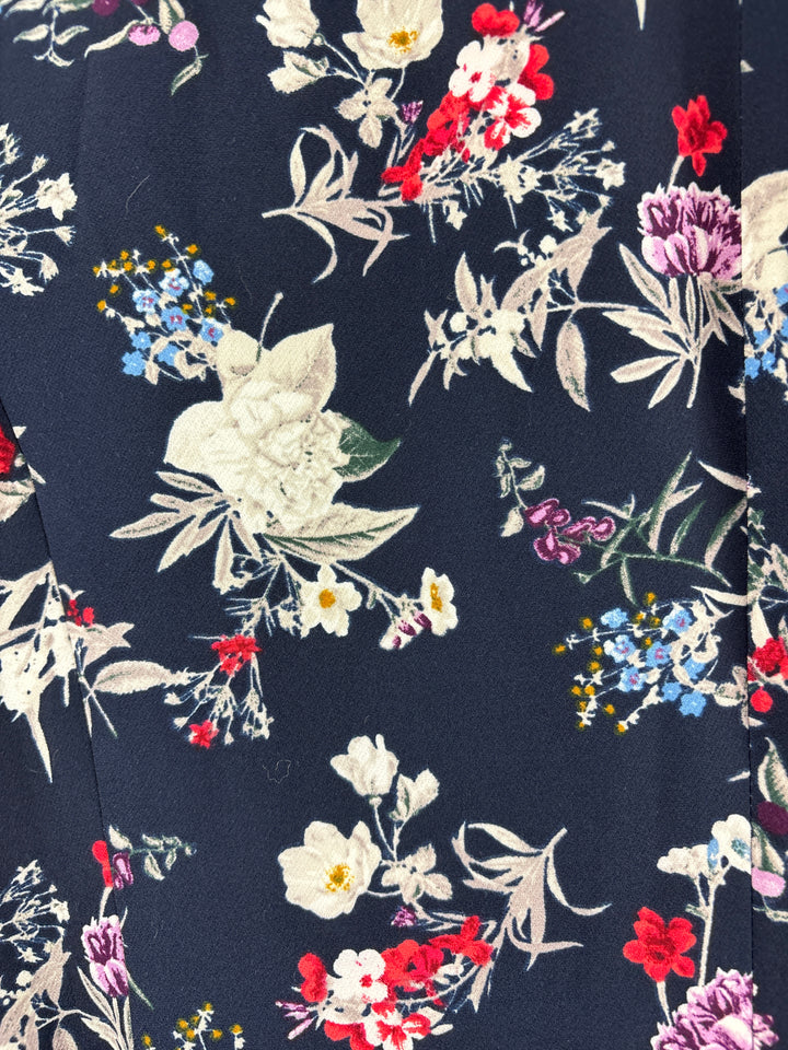 Women’s Lane Bryant Size 16 Navy Blue Floral Blazer