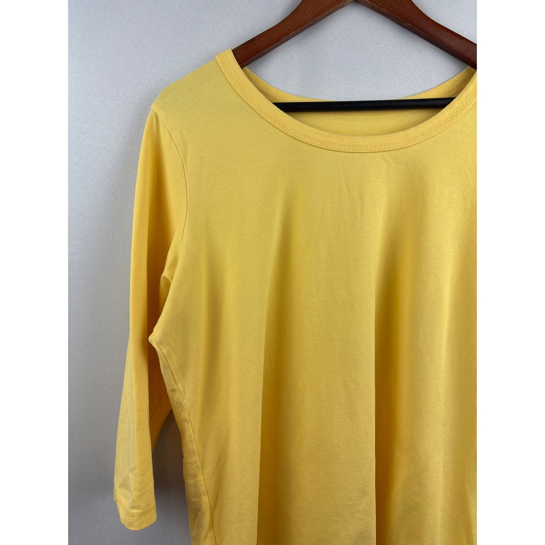 Women’s D&Co Large Yellow Long Sleeve Shirt