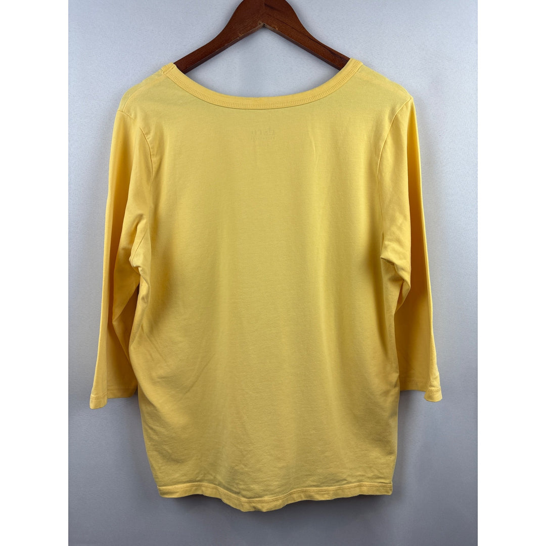 Women’s D&Co Large Yellow Long Sleeve Shirt