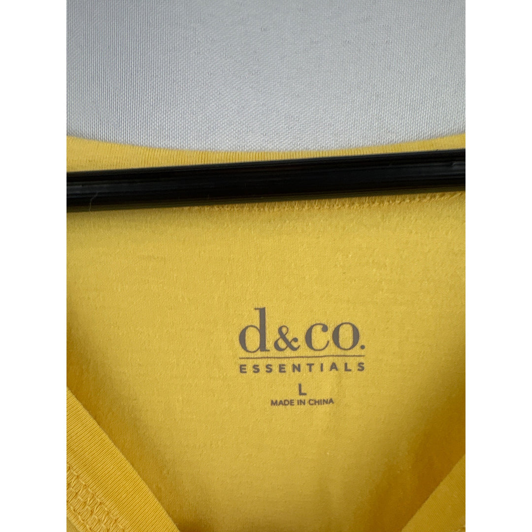 Women’s D&Co Large Yellow Long Sleeve Shirt