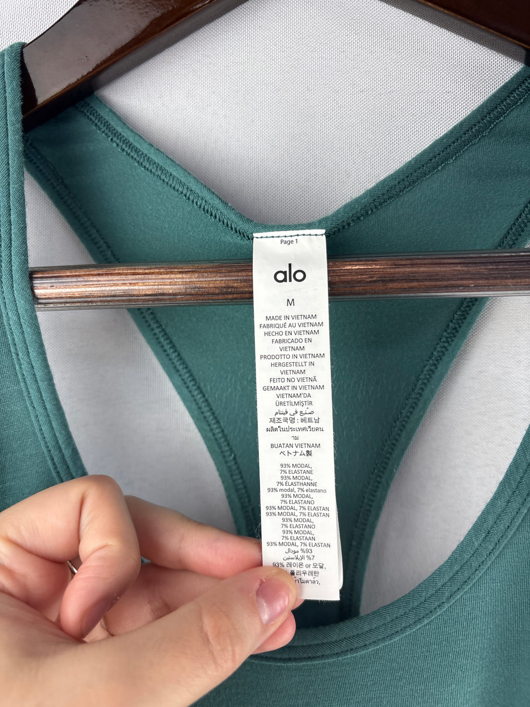 Women’s Alo Medium Grayish Green Racerback Sports Tank