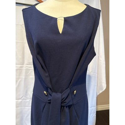 Women’s ILE Navy Blue Tank Top Pencil Dress Sz 14
