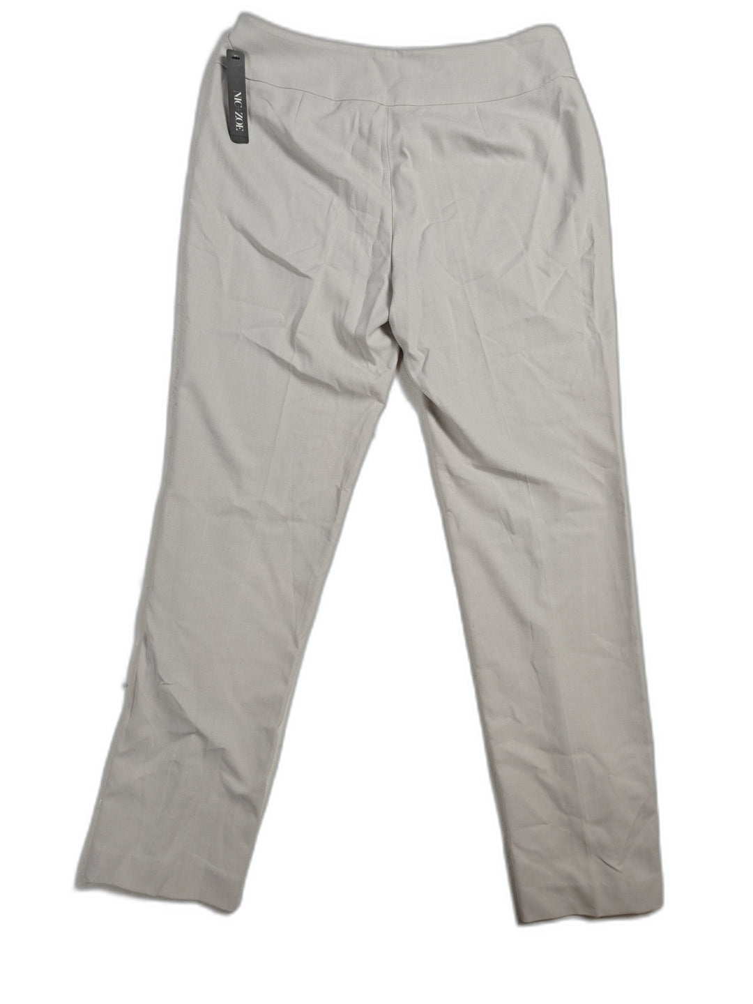 Womens Nic+Zoe Straight Leg Pants Cream/Gray Size 10 NWT