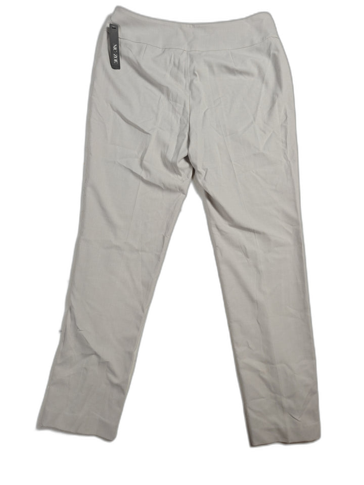 Womens Nic+Zoe Straight Leg Pants Cream/Gray Size 10 NWT