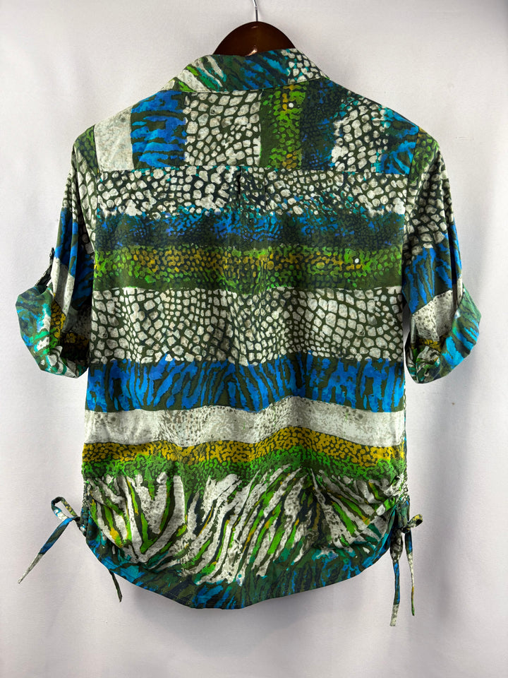 Women’s Gloria Vanderbilt Small Multicolored Patterned Button Up