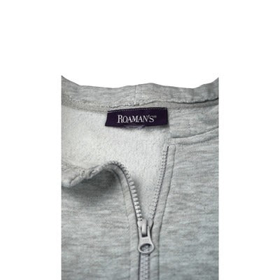 Women's Roaman's Grey Cotton/Polyester Blend Sweater - Size 3X
