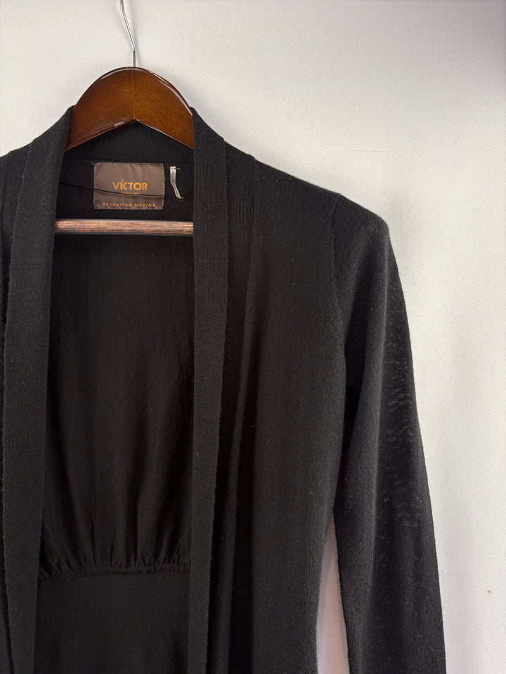 Women’s Víctor Alfaro Small Black Wool Cardigan