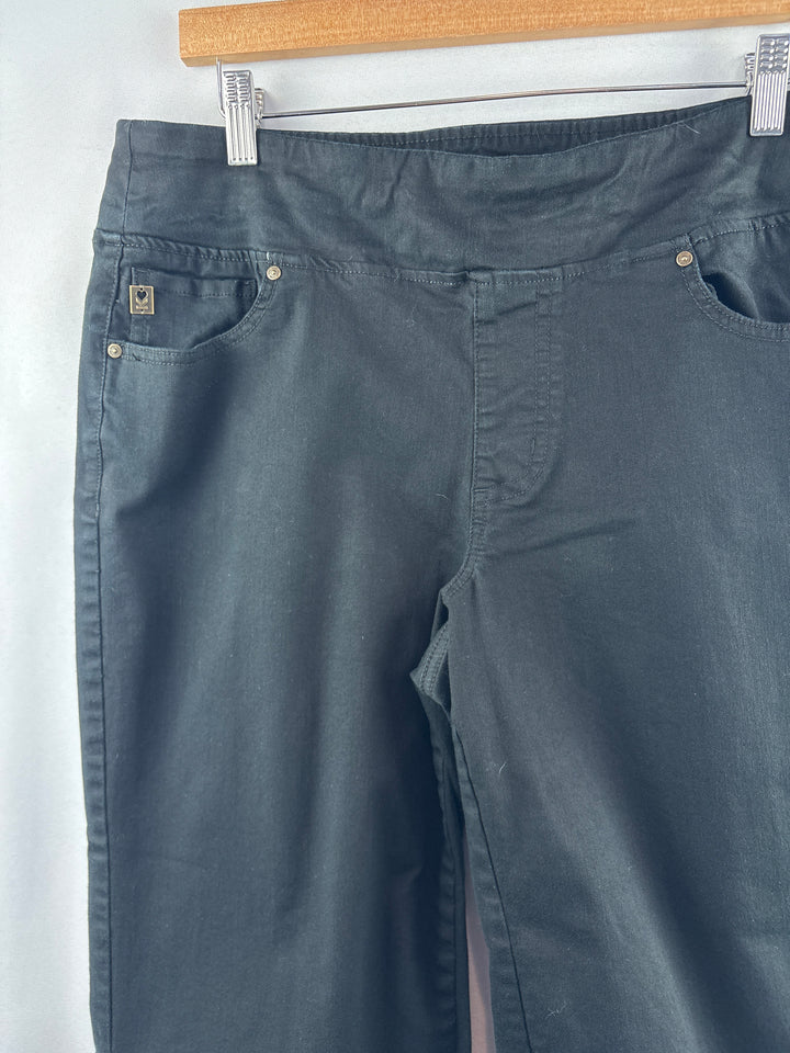Women’s Belle Kim Gravel Size 16 Black Straight Leg Jeans