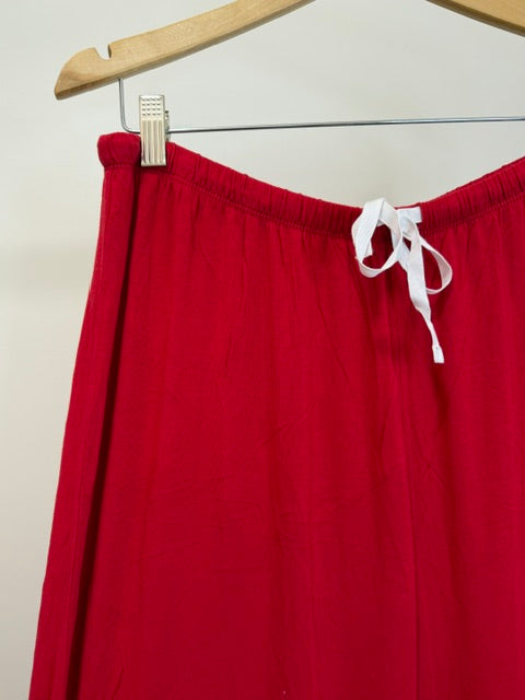 J.Crew Wide Leg Pajama Lounge Pants Red XL