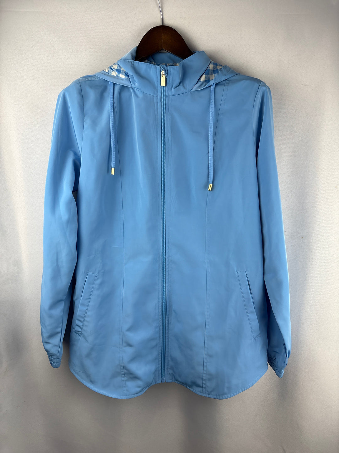 Women’s Susan Graver Medium Sky Blue Rain Jacket