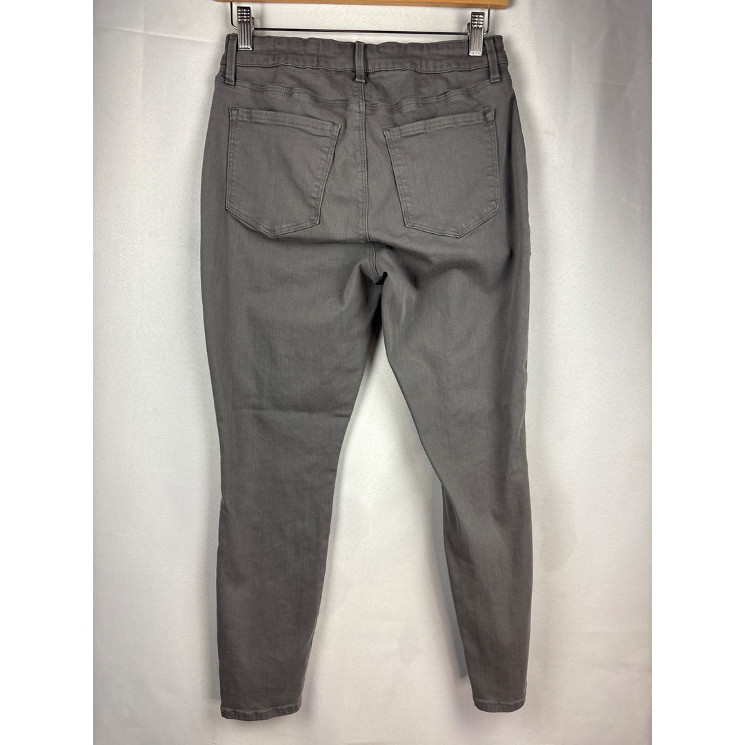 Cosmic Blue Love Gray Cargo Pants Size 28P With Zipper Pockets & Back Pockets