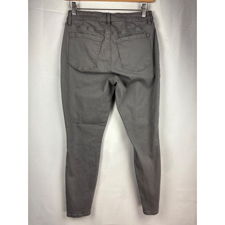 Cosmic Blue Love Gray Cargo Pants Size 28P With Zipper Pockets & Back Pockets