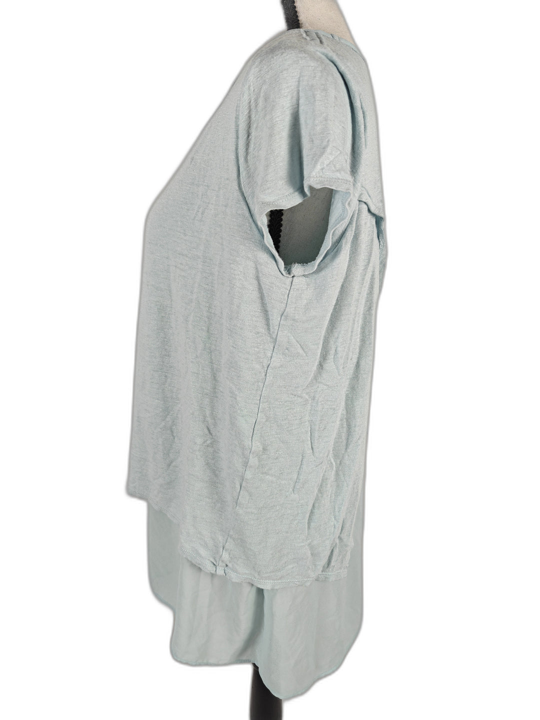 Women’s Lucky Brand Layered Tunic Top Light Blue Medium