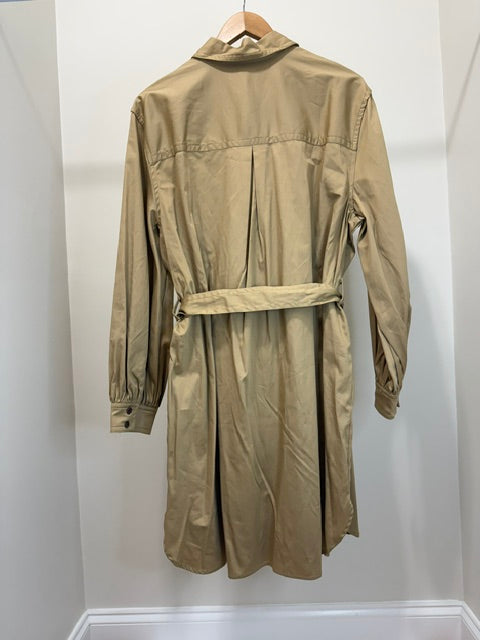 Banana Republic Camel Belted Cotton Blend Shirt Dress SzXL NWT