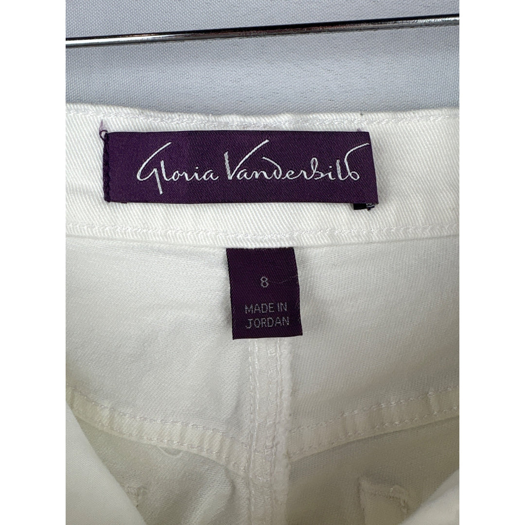 Gloria Vanderbilt Amanda White High-Waisted Womens Jeans Size 8