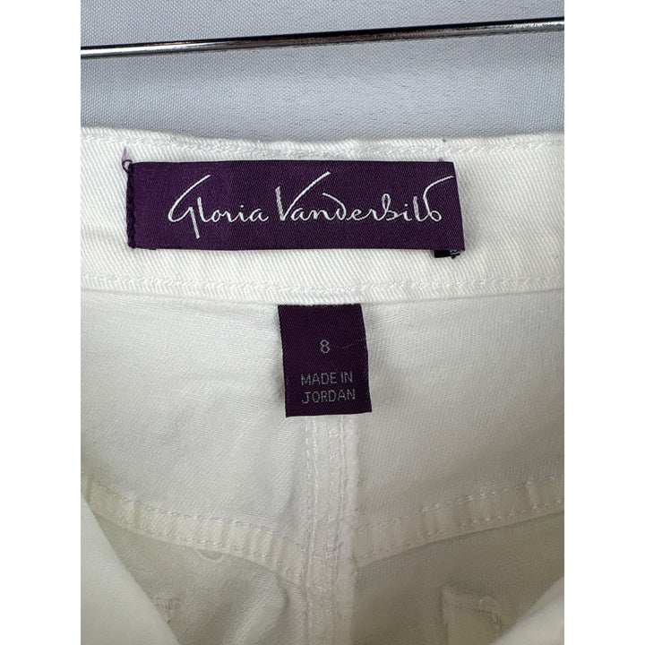 Gloria Vanderbilt Amanda White High-Waisted Womens Jeans Size 8