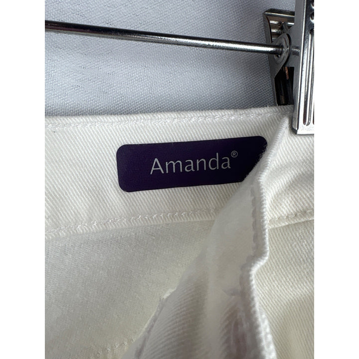 Gloria Vanderbilt Amanda White High-Waisted Womens Jeans Size 8
