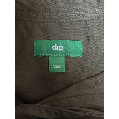 Dip Olive Green Long Sleeve Button-Up Shirt L