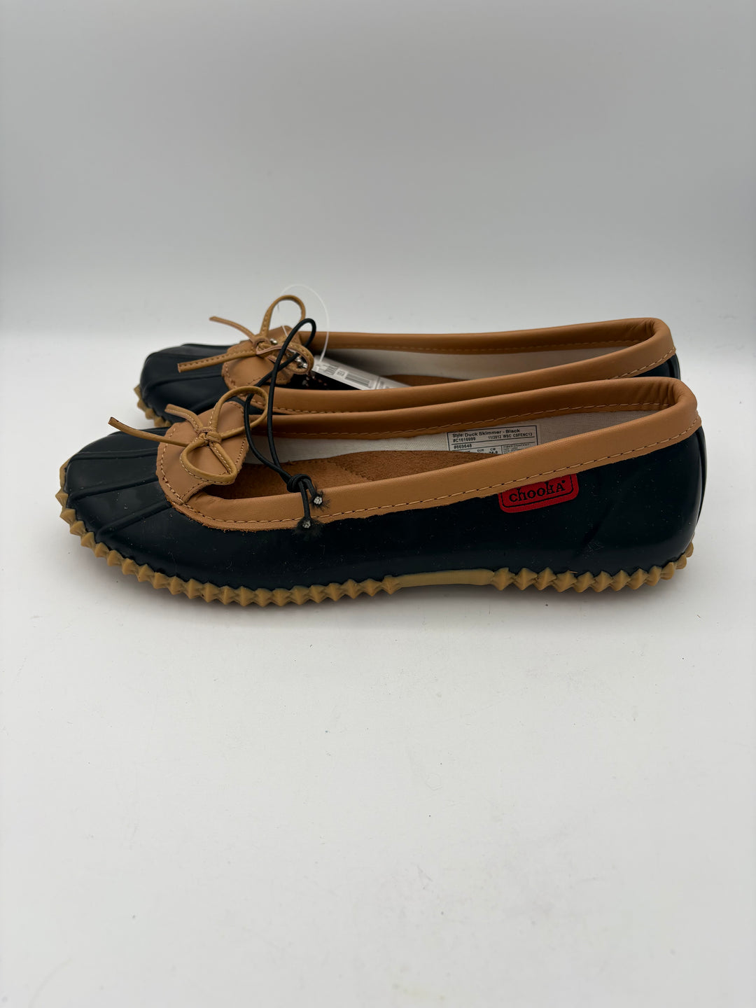 Women’s Chooka Size 8 Black & Brown Bow Ballet Flats