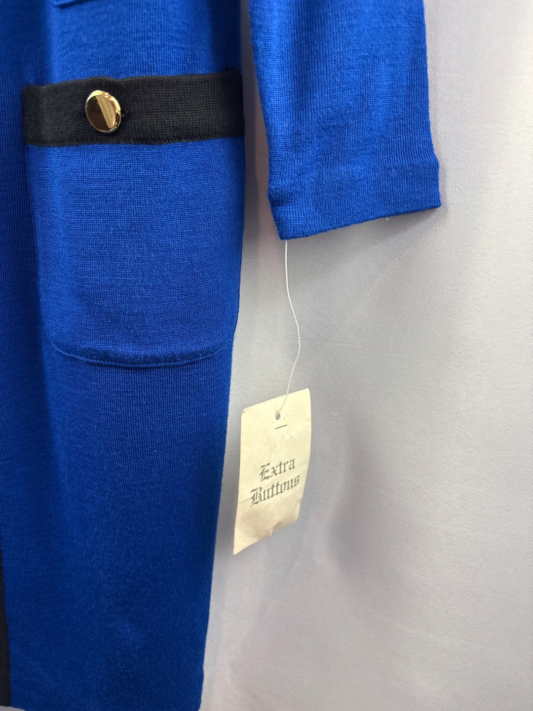 Women’s Liz Claiborne XS Black &amp; Blue Long Sleeve Sweater Dress