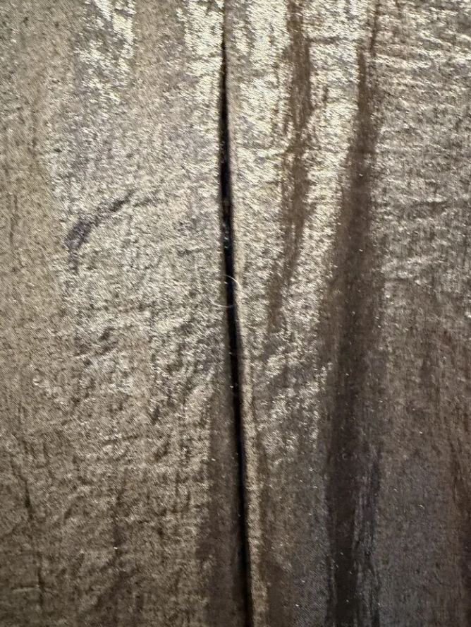 BCBGMAXAZRIA Gunmetal Metallic Shirt Dress XS Tie Waist Button Front Pocket Mini