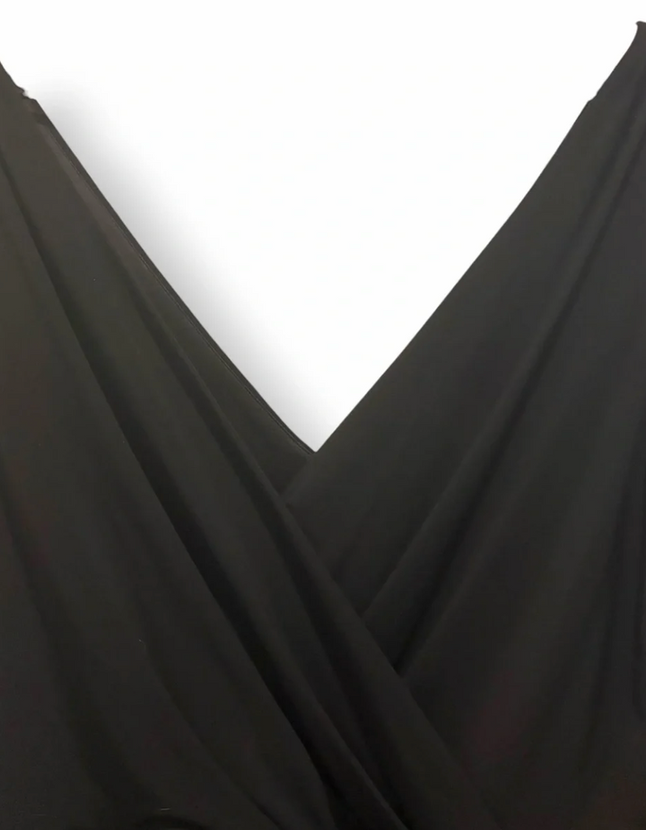 Evan-Picone Black Fit &amp; Flare Dress Sz 14 Sleeveless Taffeta Cocktail Wedding
