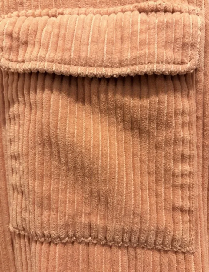 Urban Outfitters Corduroy Jacket Peach Pink Y2K Utility Zip Up Medium Festival