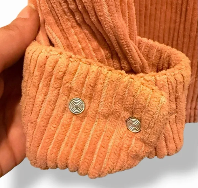 Urban Outfitters Corduroy Jacket Peach Pink Y2K Utility Zip Up Medium Festival