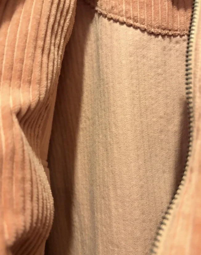 Urban Outfitters Corduroy Jacket Peach Pink Y2K Utility Zip Up Medium Festival