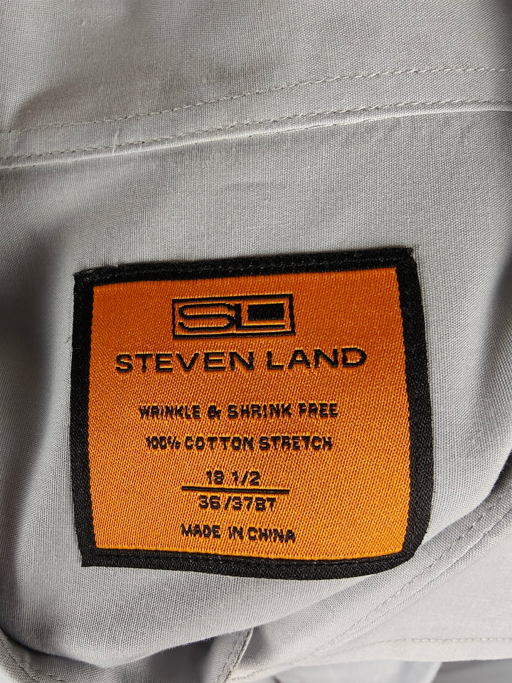 Steven Land Men's Light Blue French Cuff Dress Shirt 18.5 36/37 Big & Tall