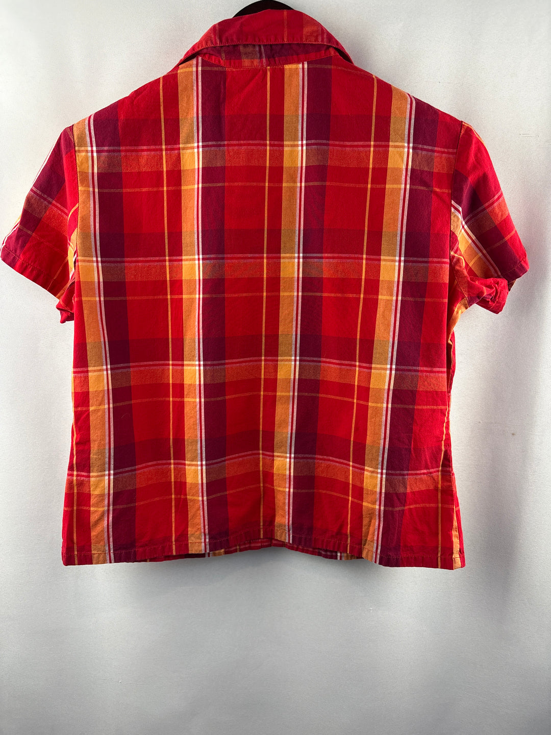 Women’s Northern Reflections Medium Red &amp; Orange Plaid Button Up