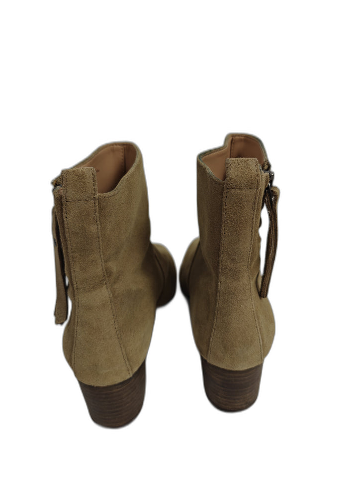 Women Banana Republic Suede Ankle Boots Tan Size 6.5M