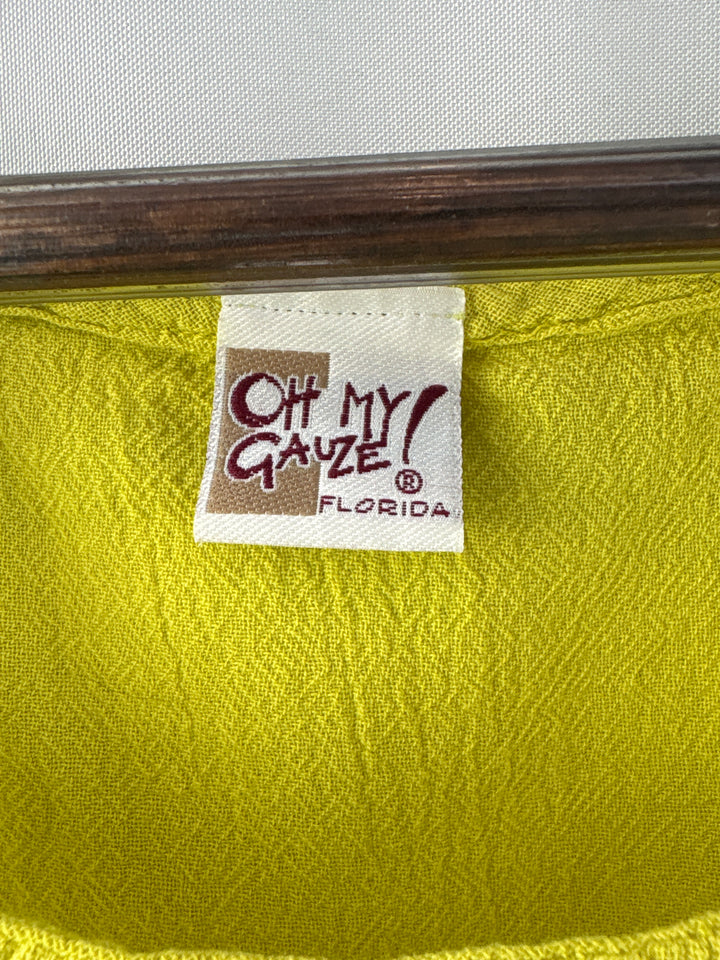Women’s Oh My Gauze! XXL Mustard Yellow Sleeveless Blouse