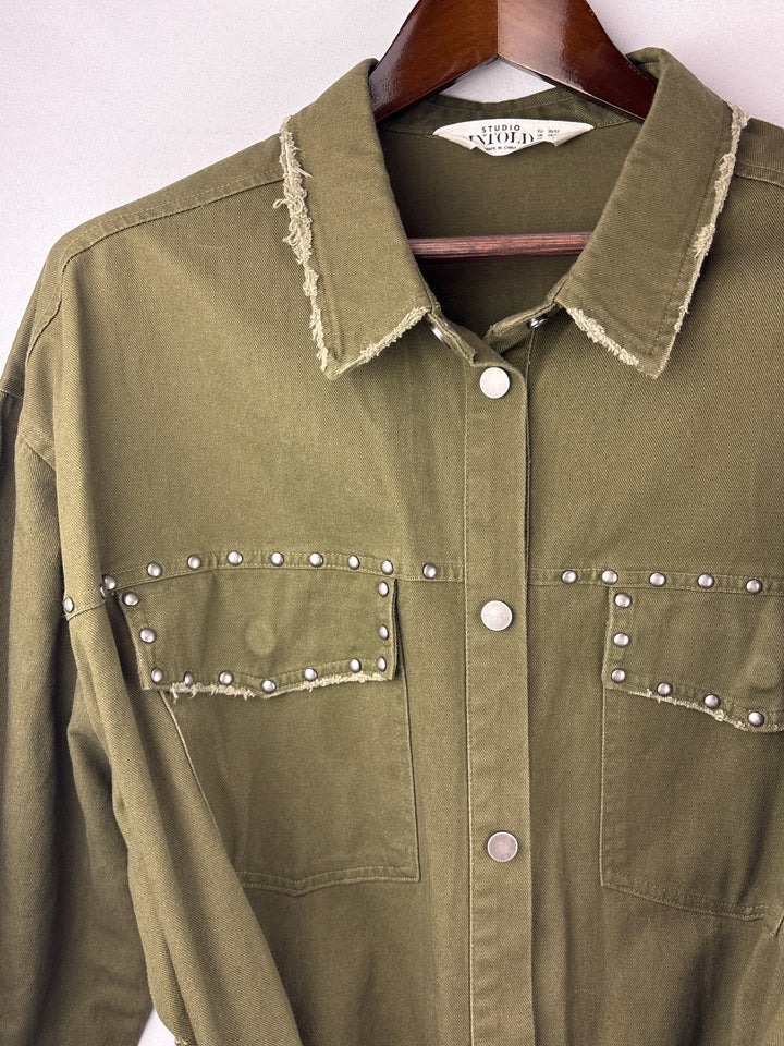 Women’s Studio Untold Size 20/22 Army Green Denim Jacket