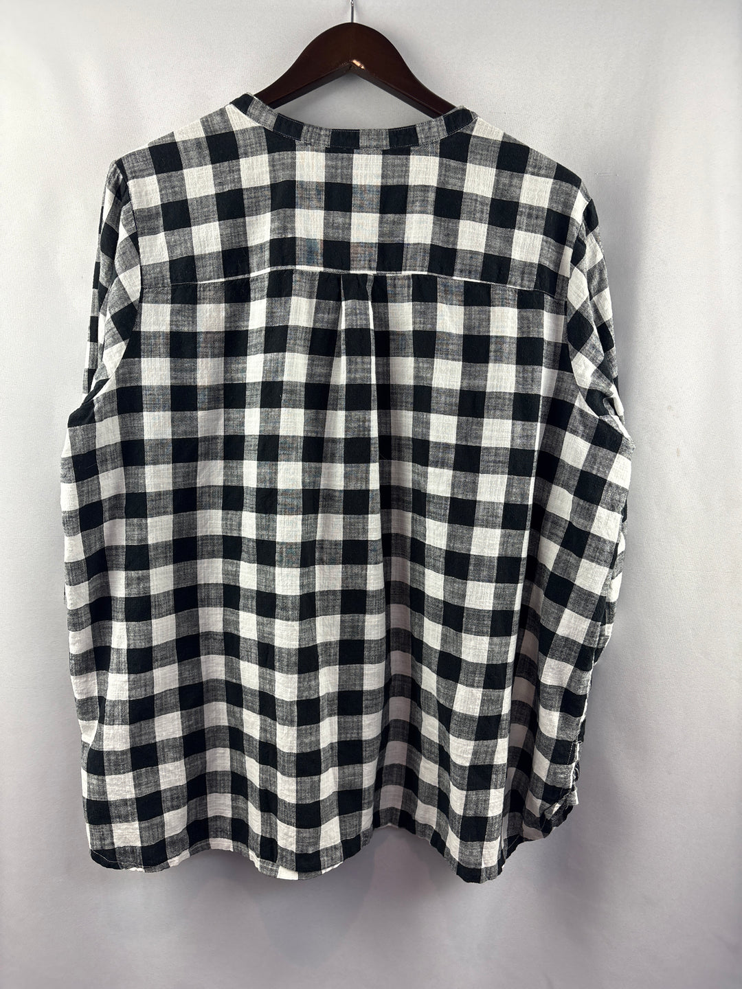 Women’s Joan Rivers Size 2X Black &amp; White Gingham Blouse